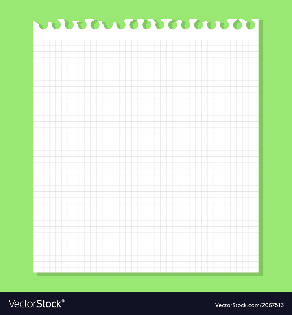 White piece of paper on a green