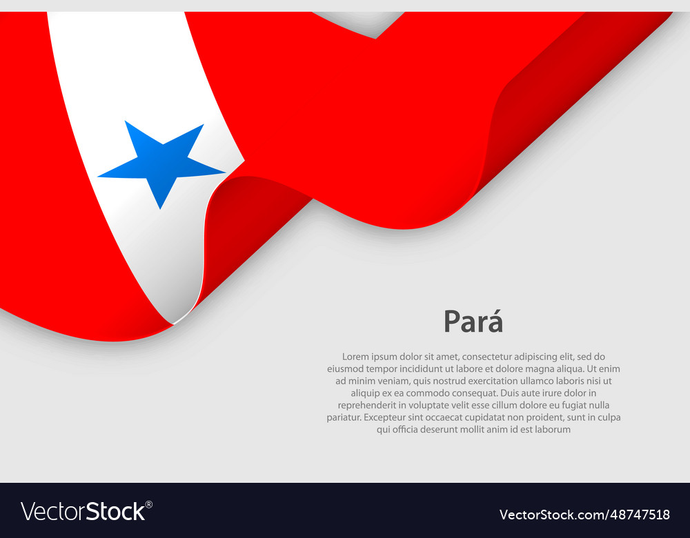 3D-Band mit Flagge para brasilianischen Zustand isoliert vector image 3D-Band mit Flagge para brasilianischen Zustand isoliert