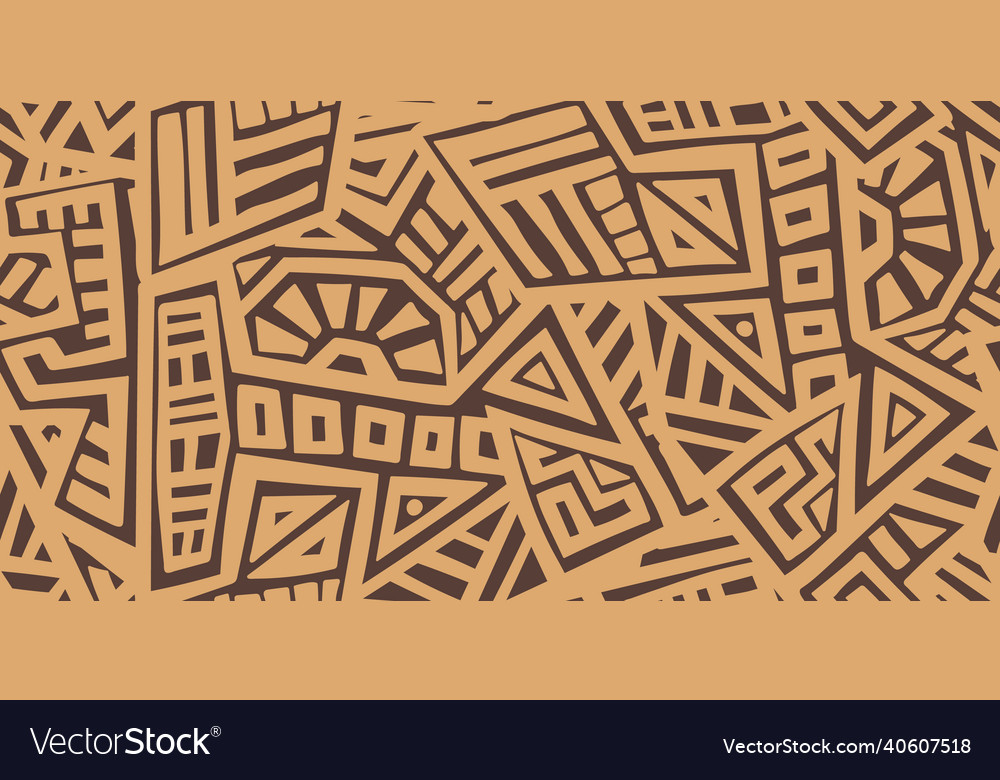 Abstract seamless pattern in ethnic style