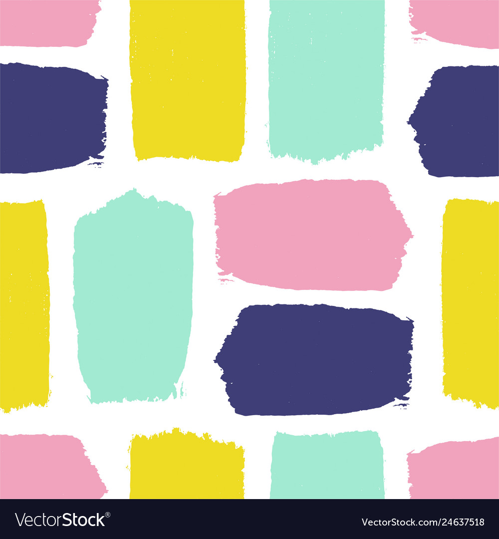 Colorful textured brush stroke seamless pattern