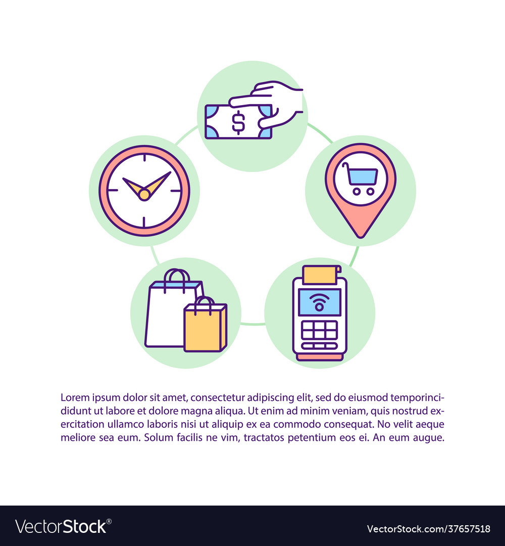 Customer behavior patterns concept line icons vector image Customer behavior patterns concept line icons