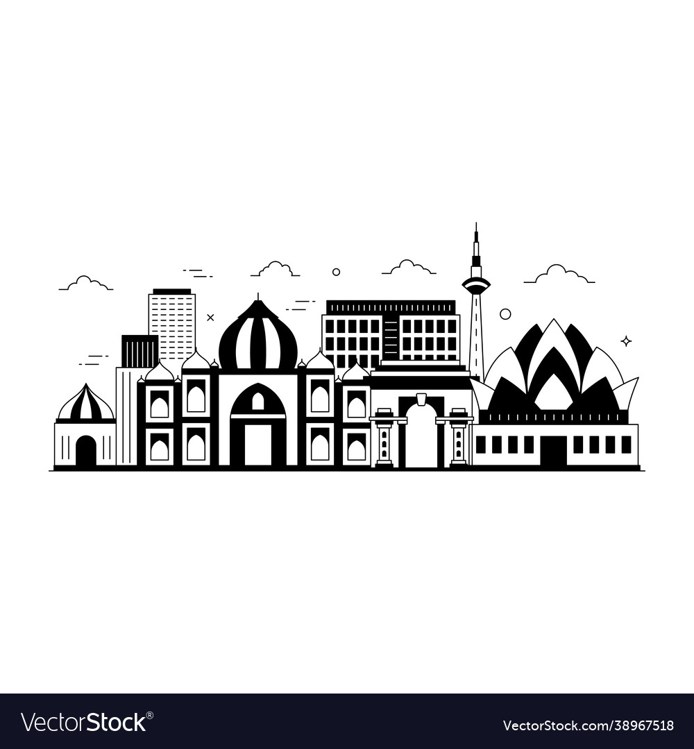 Delhi Royalty Free Vector Image - VectorStock