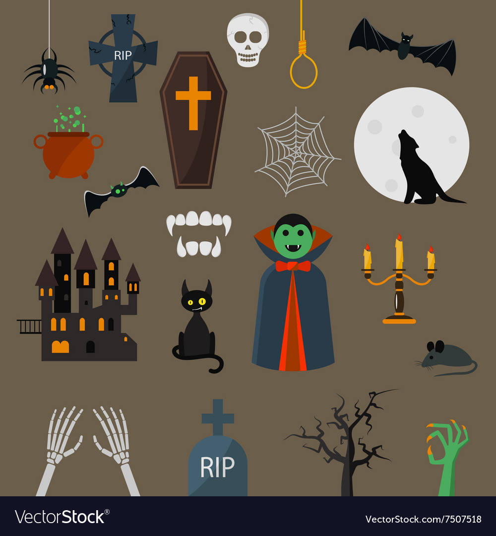 Dracula icons set vampire character design