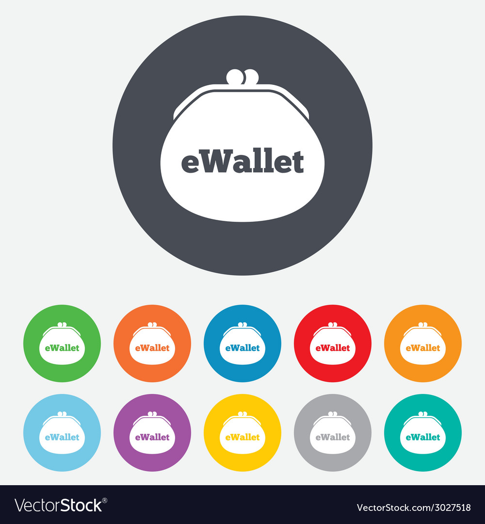 Ewallet sign icon electronic wallet symbol