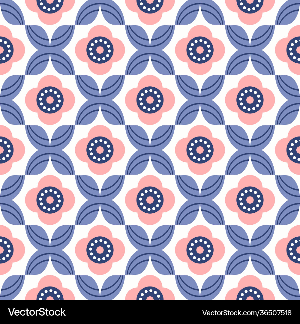 Flower retro seamless pattern Royalty Free Vector Image