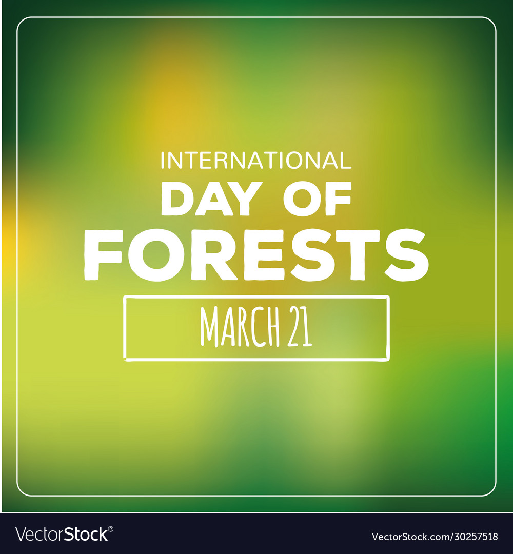 Forest day typography Royalty Free Vector Image