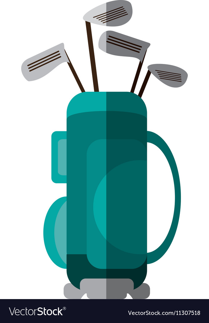 Golf clubs equipment isolated icon Royalty Free Vector Image