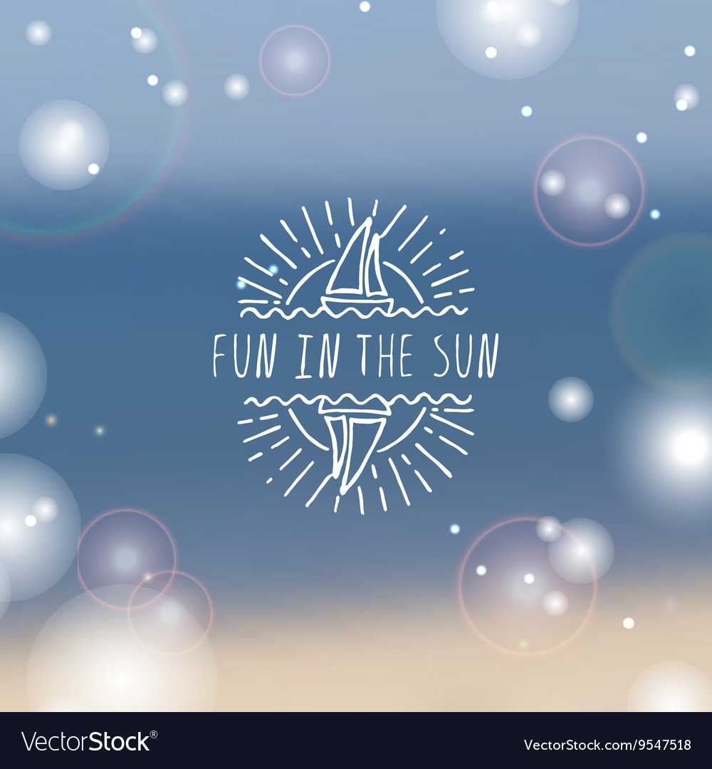 Hand-sketched typographic element with sailing