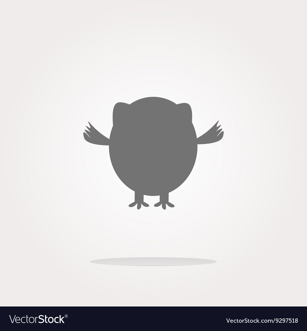 Owl web icon button isolated on white