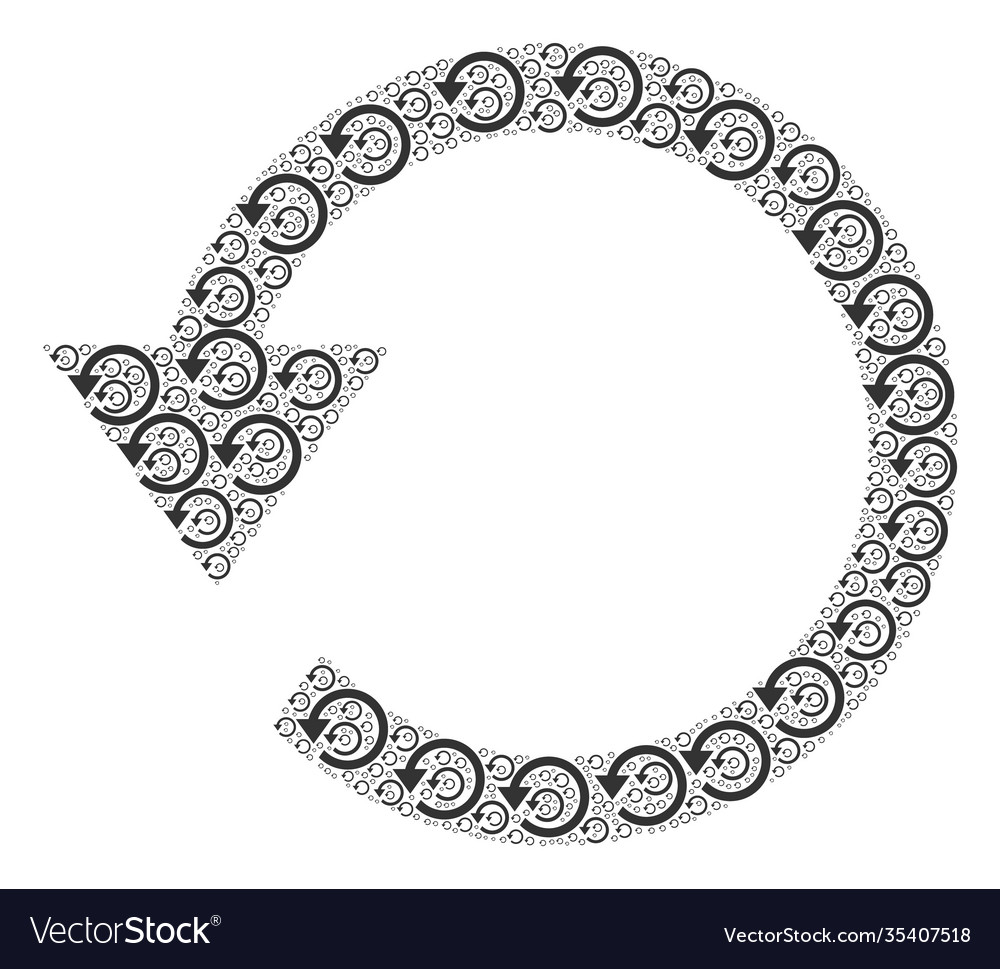 Rotate ccw recursion mosaic itself items Vector Image Rotate ccw recursion mosaic itself items