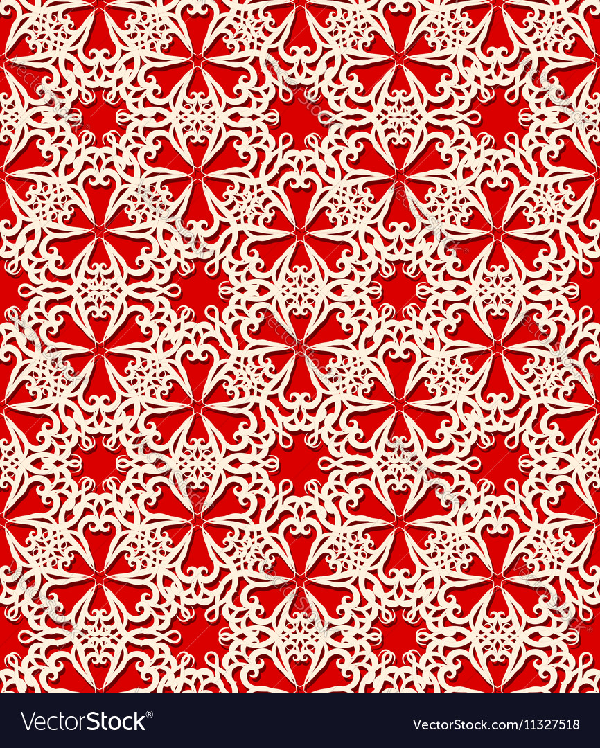 Seamless white decorative pattern Royalty Free Vector Image