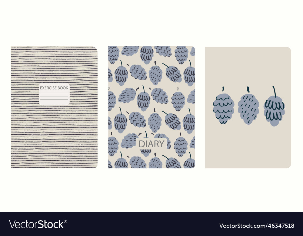Set of cover page templates based on patterns