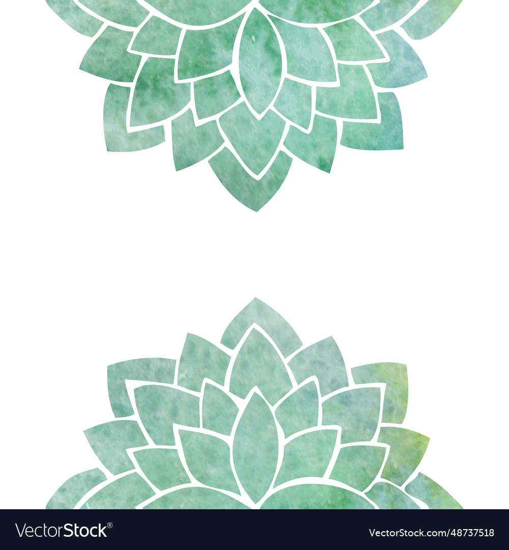 Silhouettes of turquoise stylized flowers