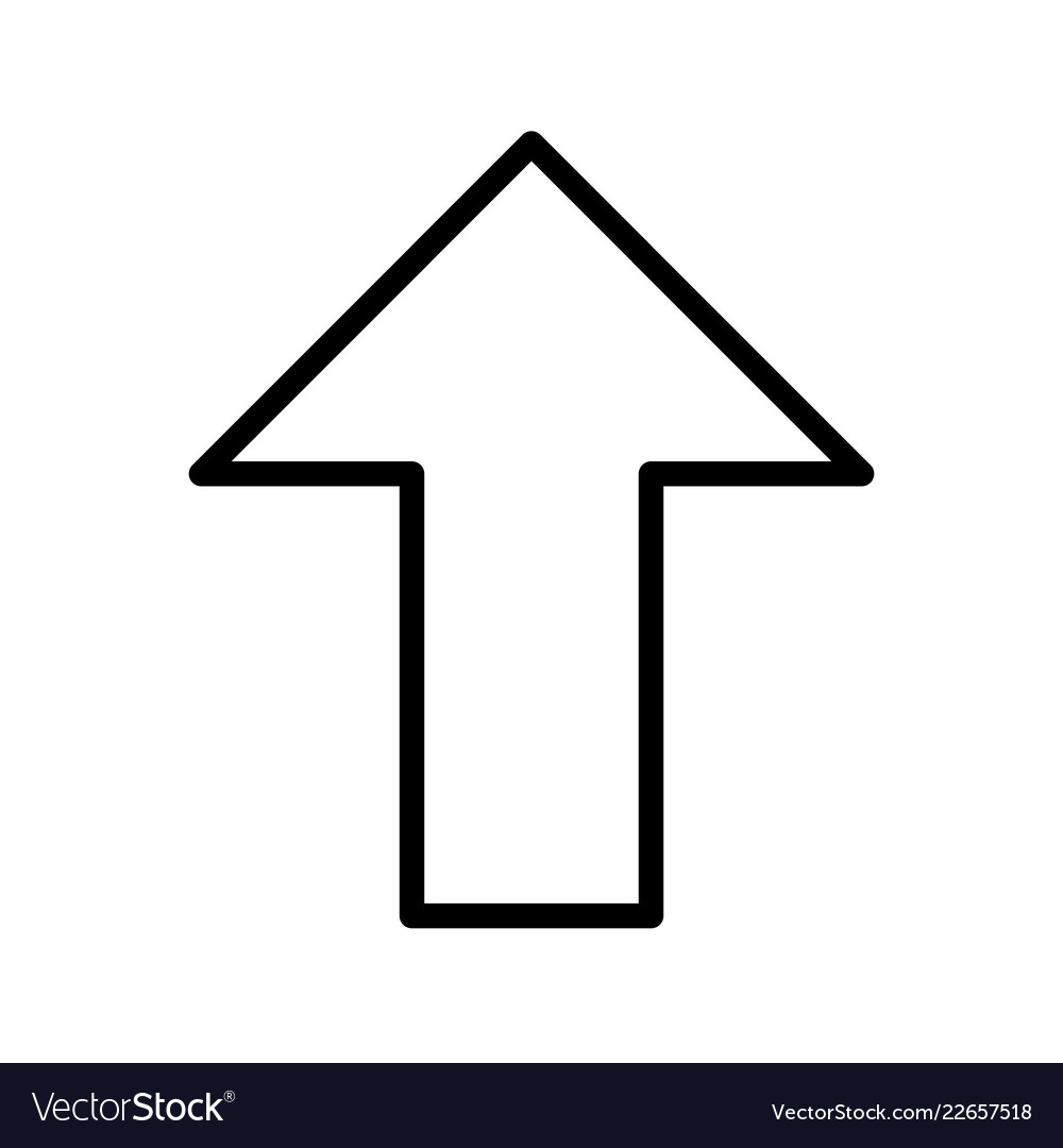 Up arrow basic elements icon