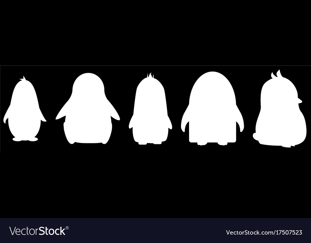 Abstract cute angry cartoon pinguin isolated