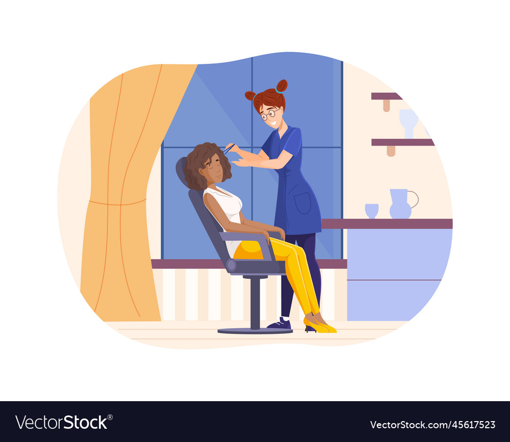 Beauty spa procedures hair removing at salon vector image Beauty spa procedures hair removing at salon