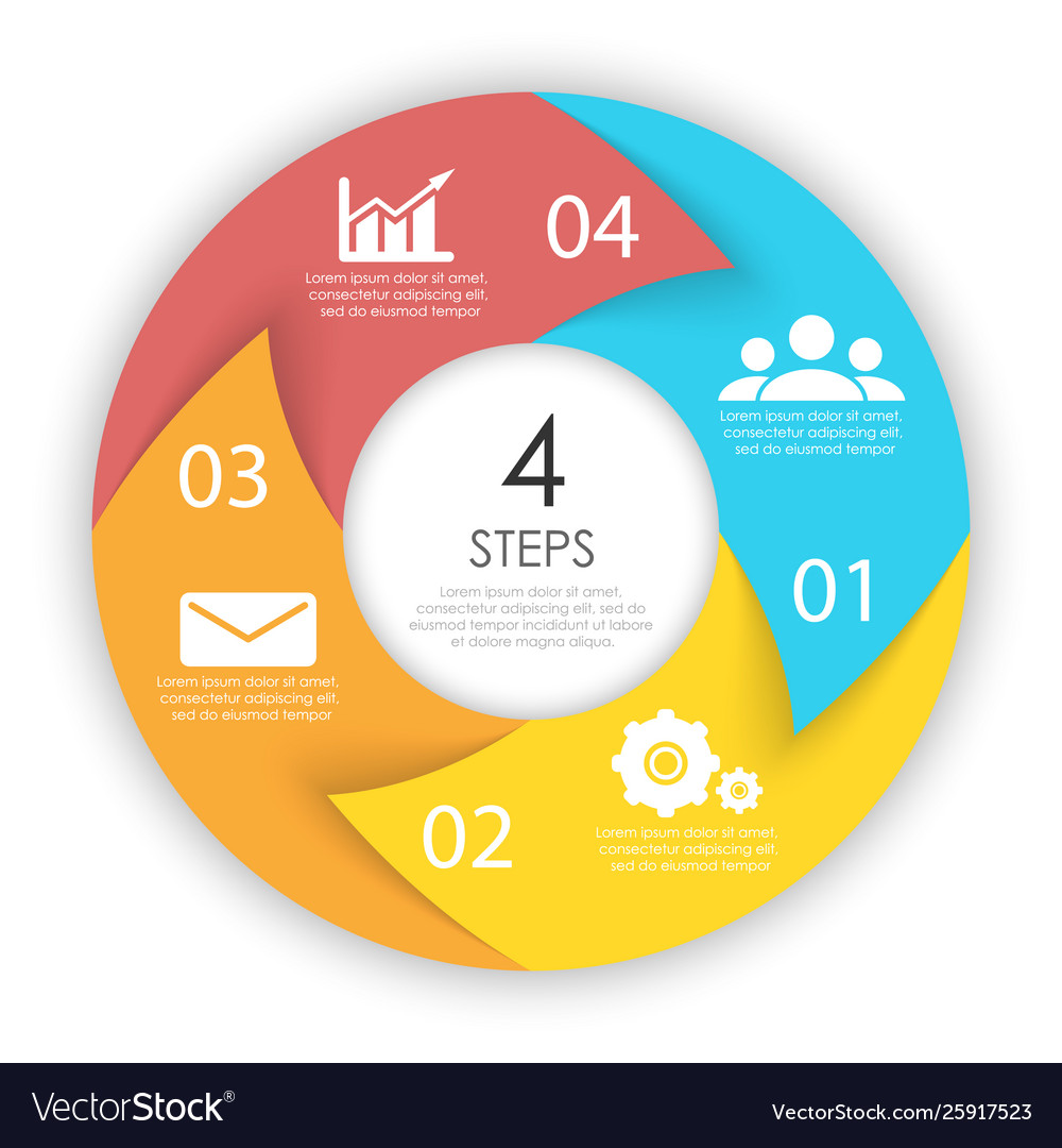 Circle arrows for infographic business concept Vector Image