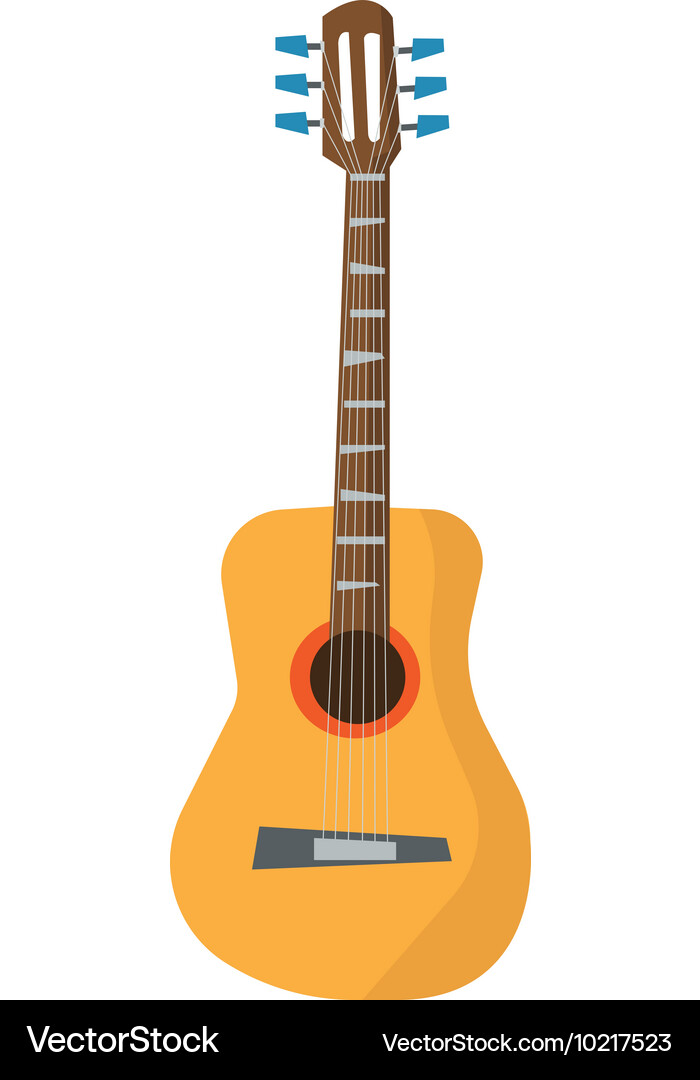 Classical acoustic guitar Royalty Free Vector Image