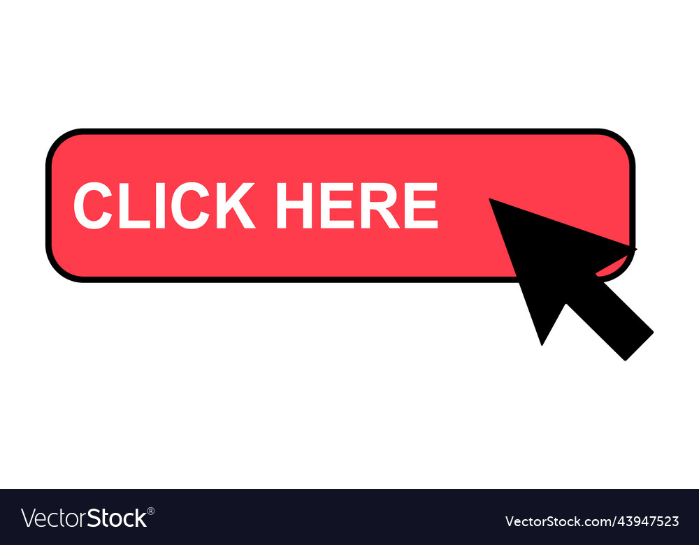 Click here web button internet flat pointer