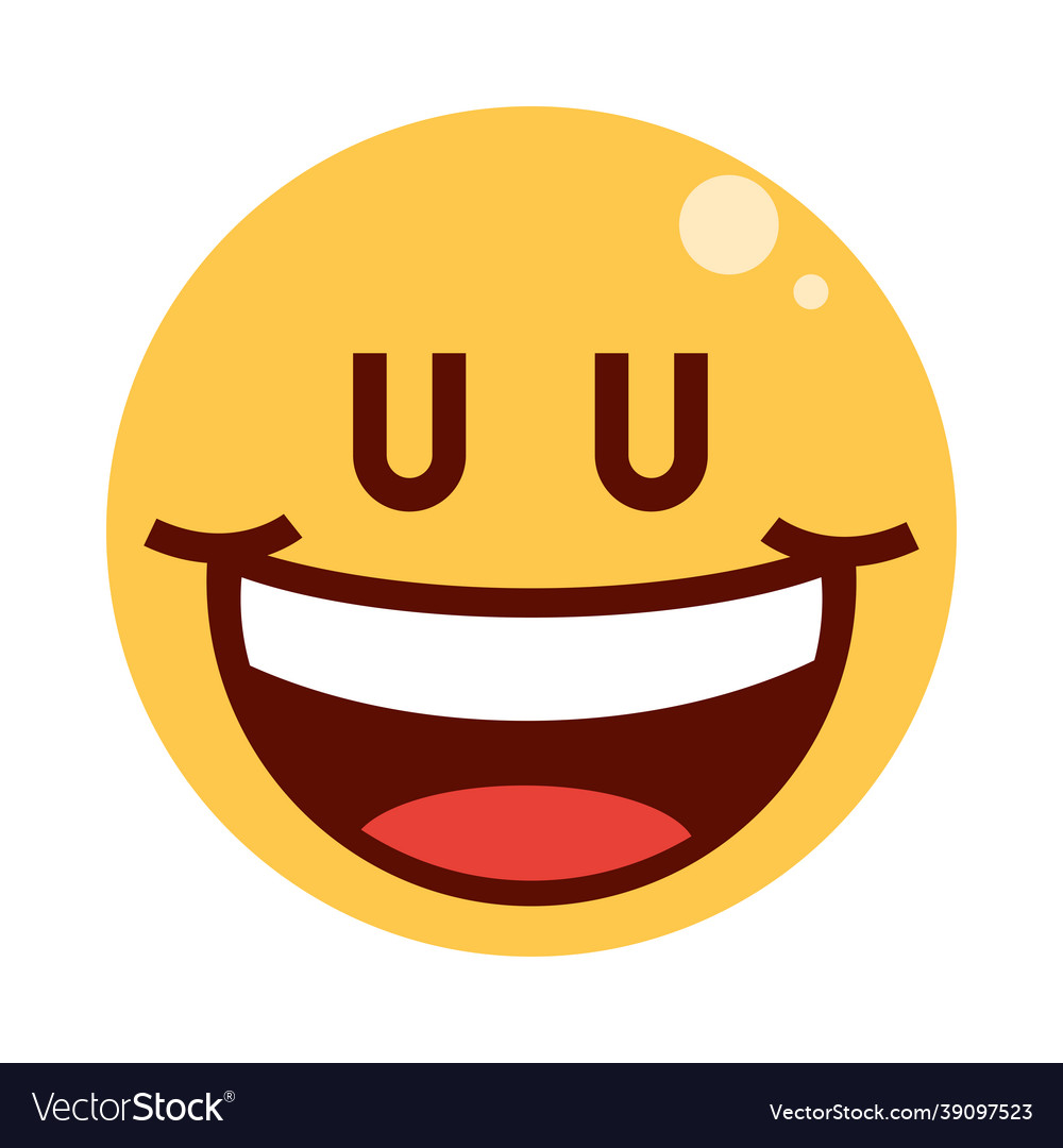 Emoticon smile expression Royalty Free Vector Image