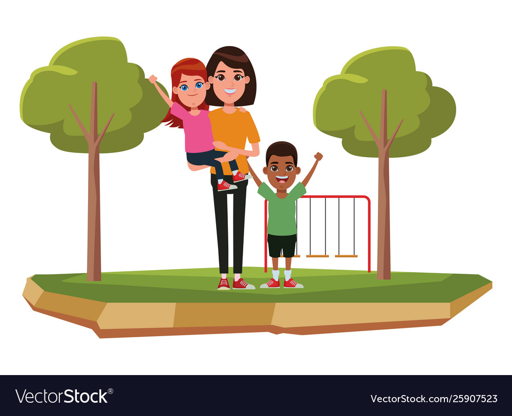 Family avatar cartoon character portrait vector image Family avatar cartoon character portrait