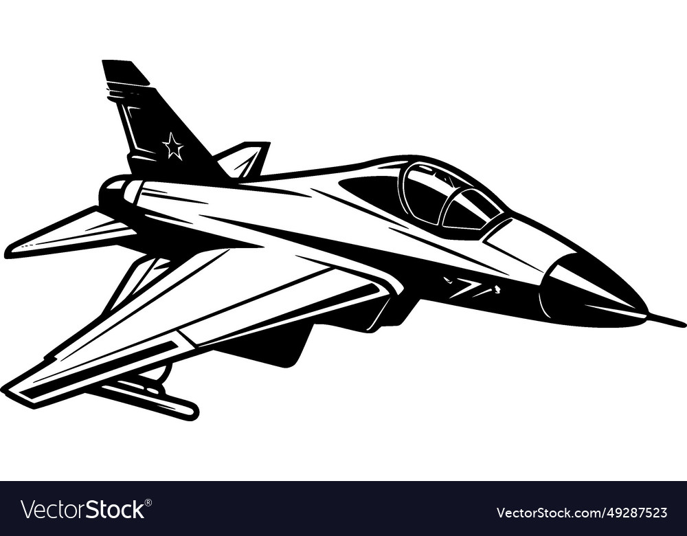 Fighter jet - minimalist and simple silhouette