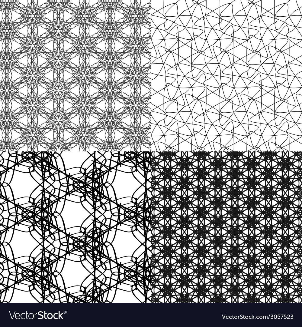 Geometric patterns tiling set of abstract vintage