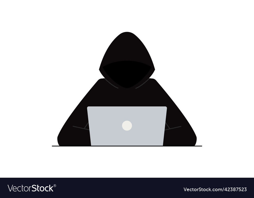 Hacker attack fraud with user data on social vector image Hacker attack fraud with user data on social