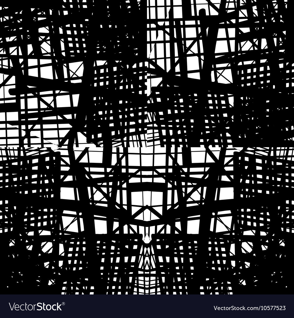 Hand-drawn seamless pattern with abstract