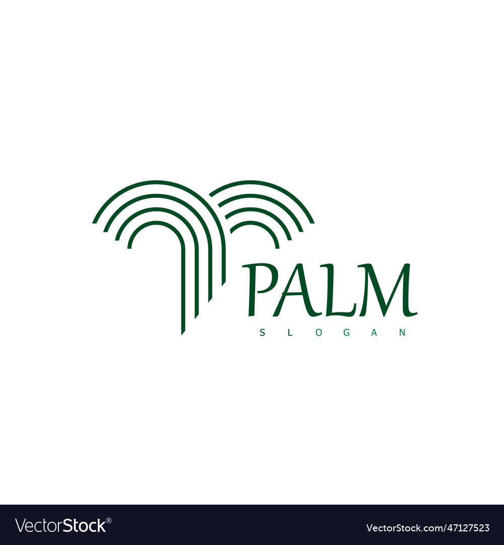 Palm logo nature design symbol