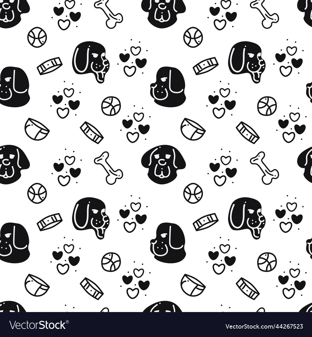 Pattern newfoundland dog4 seamless