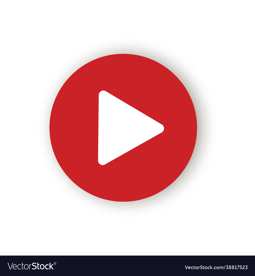Play button in modern style cursor sign ui icon vector image Play button in modern style cursor sign ui icon