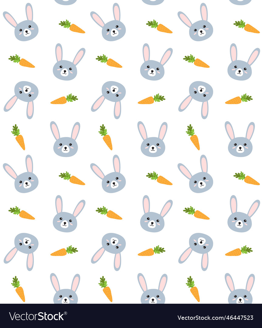 Seamless pattern of easter rabbit bunny