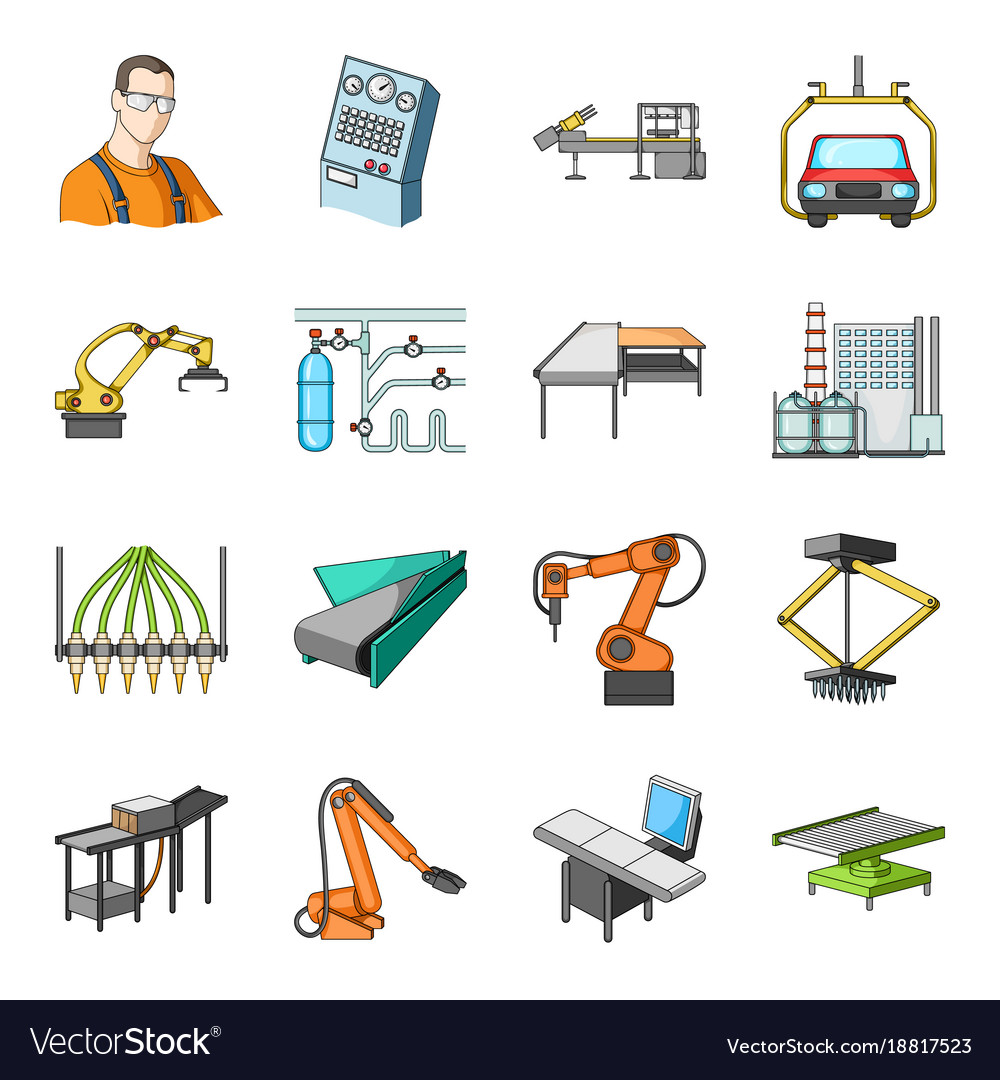 Technical progress and other web icon in cartoon