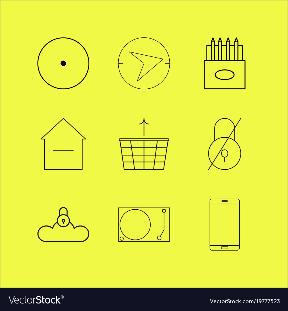 Web linear icon set simple outline icons
