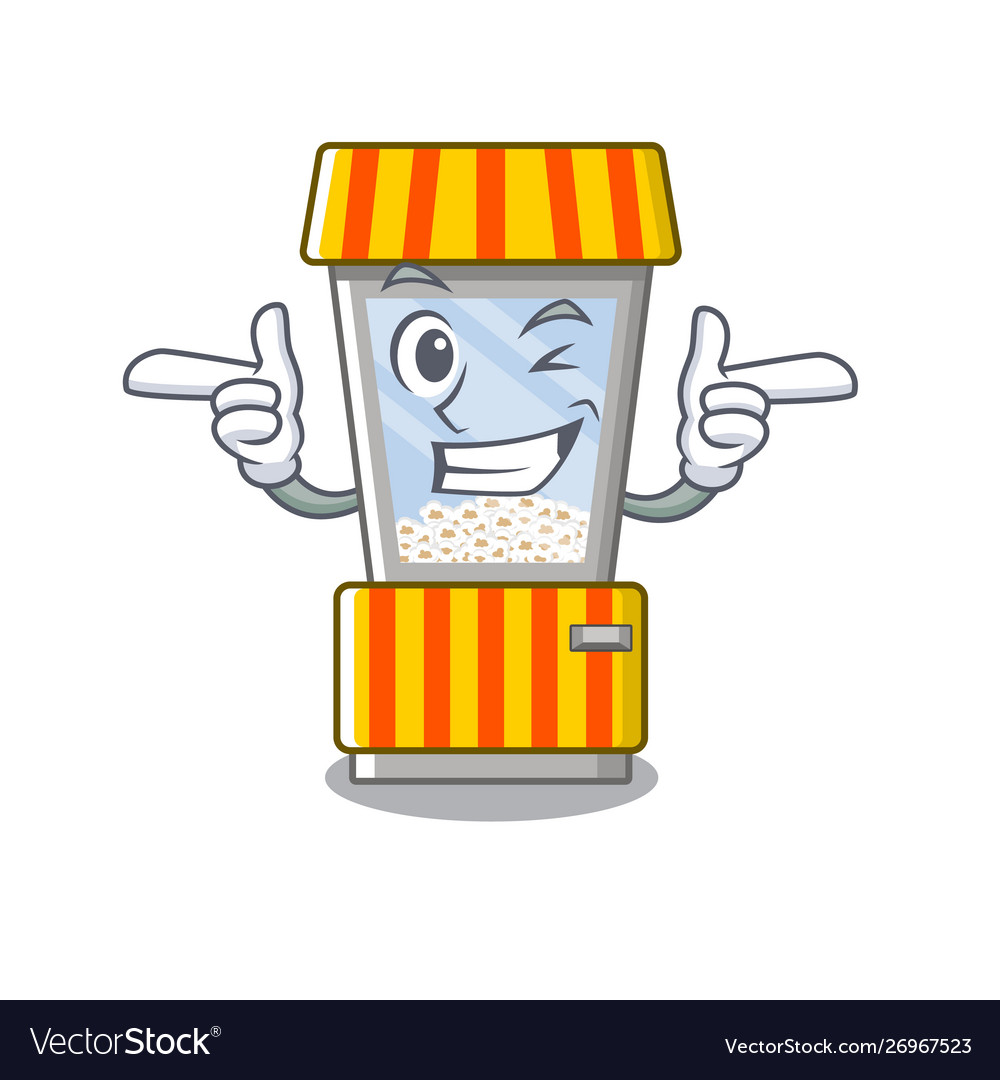 Wink popcorn vending machine in a character