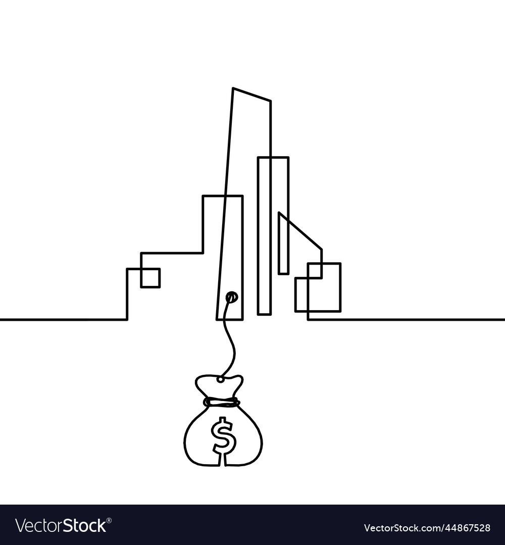 Abstract architecture with dollar as continuous