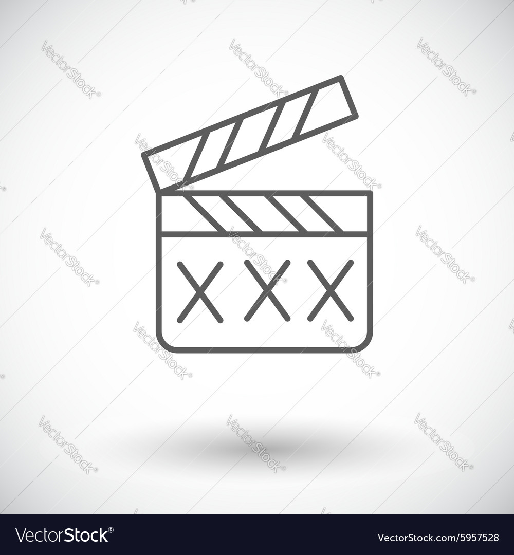 Adult movie clapper Royalty Free Vector Image - VectorStock