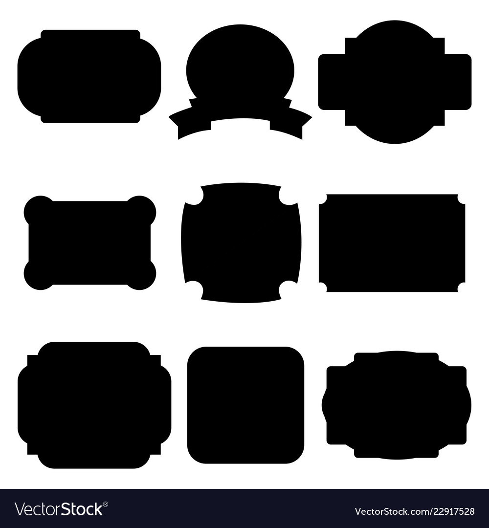 Black labels badges Royalty Free Vector Image - VectorStock