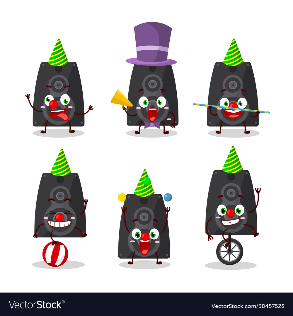Cartoon character stereo speaker with various Vector Image Cartoon character stereo speaker with various Vector Image