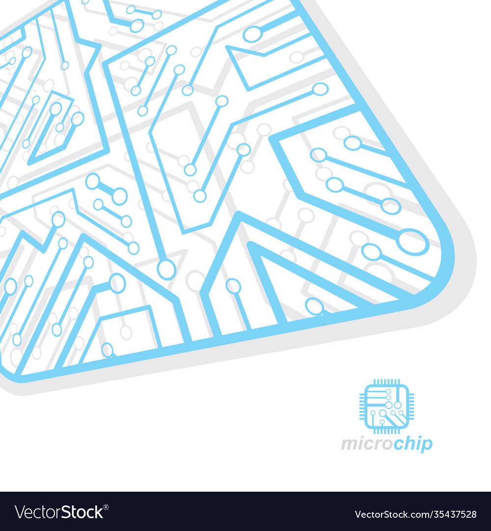 Circuit board digital technologies abstraction vector image Circuit board digital technologies abstraction