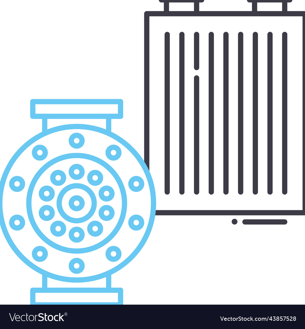 Coding system line icon outline symbol vector image Coding system line icon outline symbol