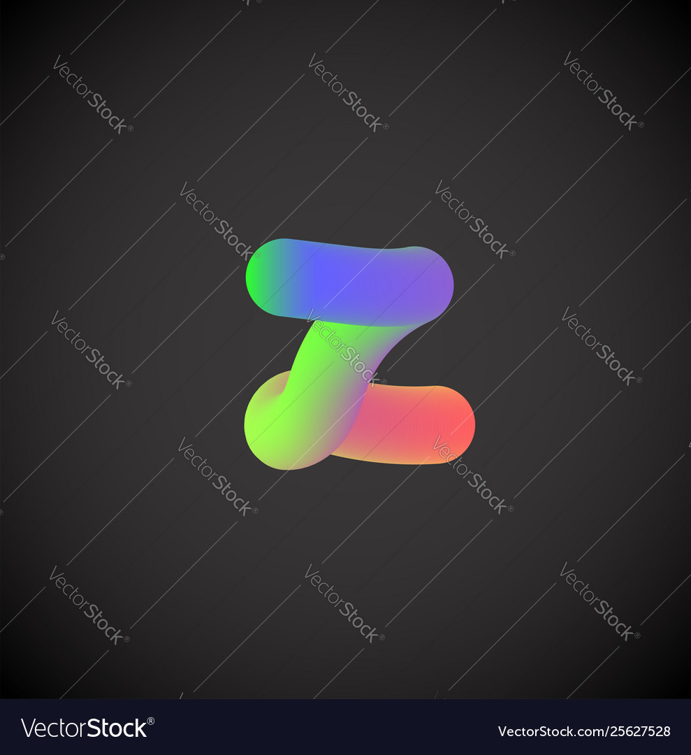 Colorful character from a font set vector image Colorful character from a font set