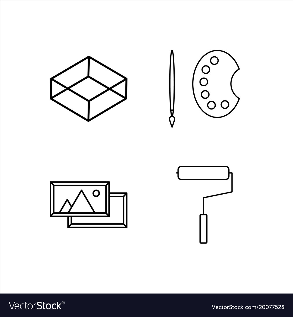 Design und Studio einfache lineare Icon-Setsimple