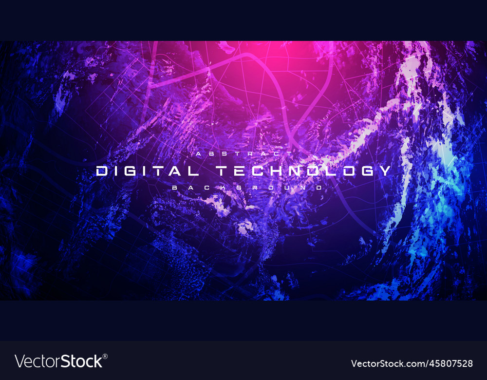 Digital technology worldwide global network tech vector image Digital technology worldwide global network tech