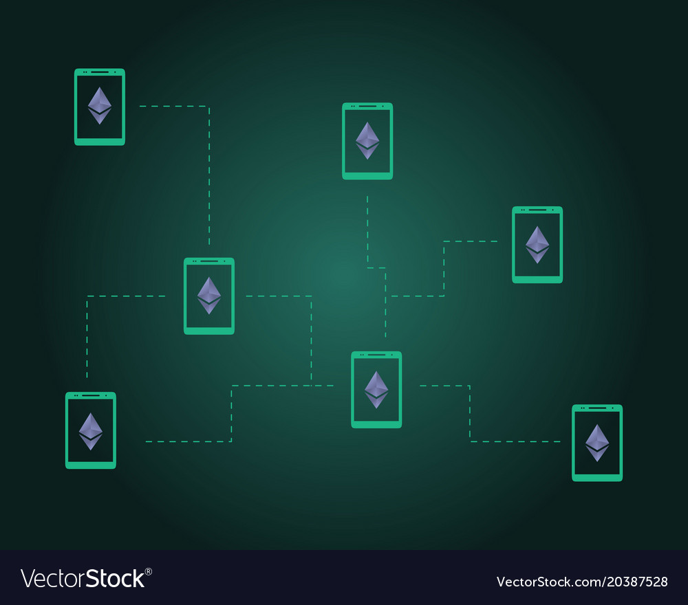Ethereum classic blockchain connected background