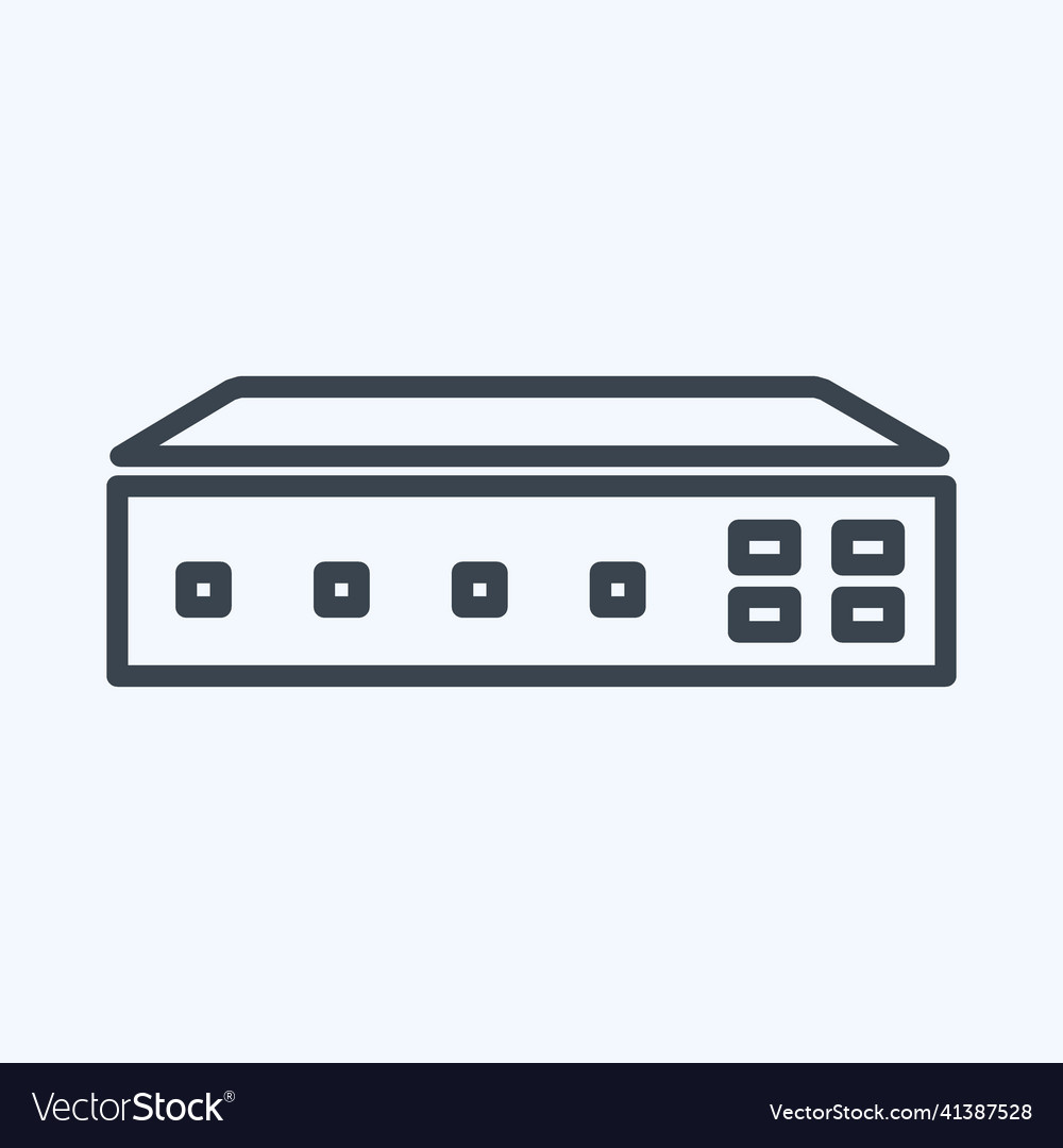 Icon networking switch - line stylesimple