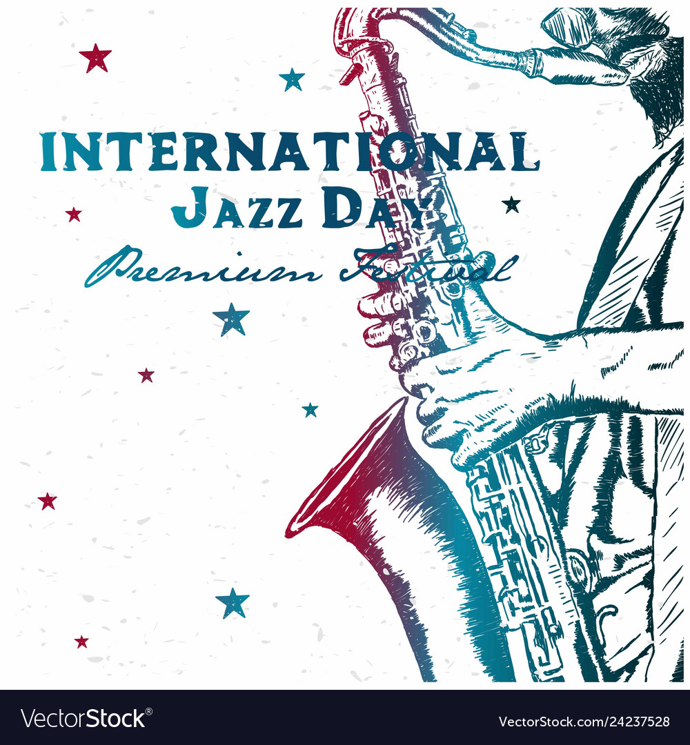 International jazz day background vector image International jazz day background