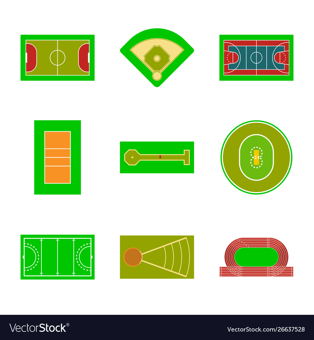 Isolated object field and plan symbol Vector Image Isolated object field and plan symbol