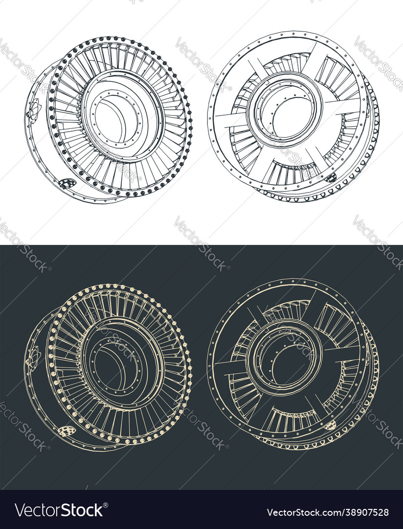 Jet engine intake casing Royalty Free Vector Image